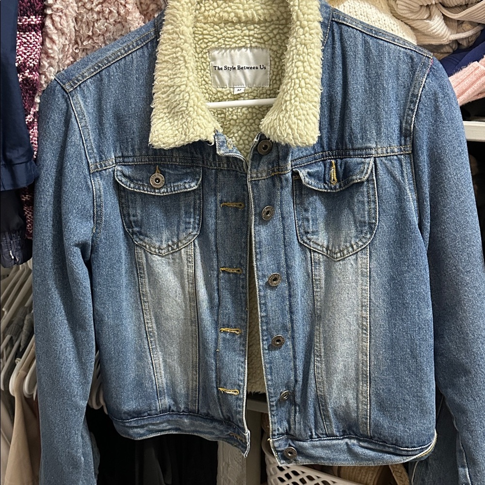 Denim Sherpa-Lined Jean Jacket